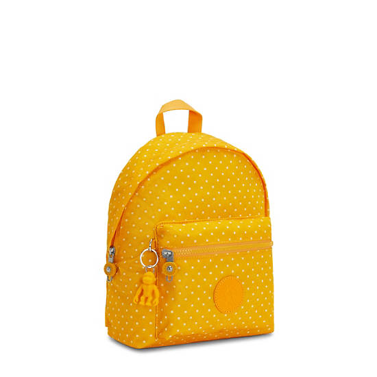 Kipling Reposa Printed Backpacks Soft Dot Yellow | CA 1607EB